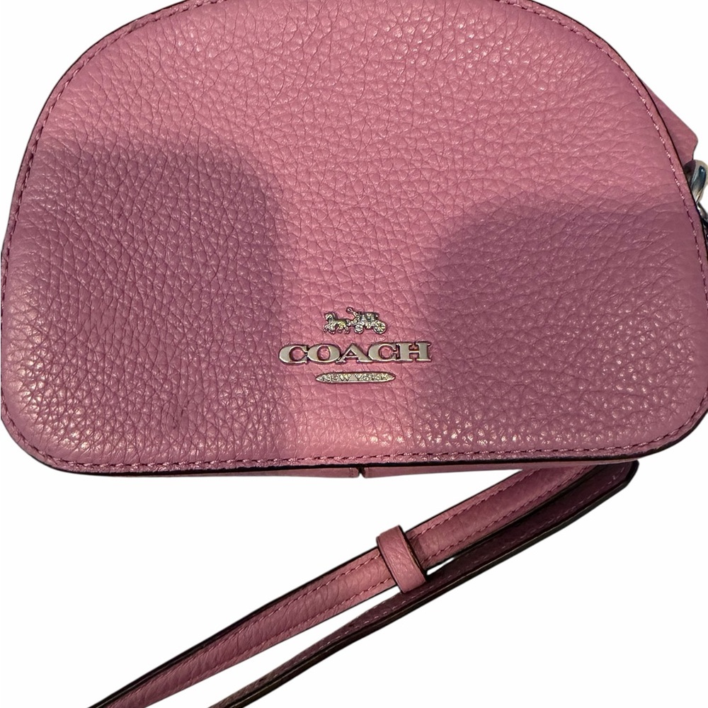 Vintage Y2K Coach Pebbled Leather Crossbody Bag in Pink